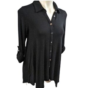 Fylo Shark Bite Hem Button Down Sz Small